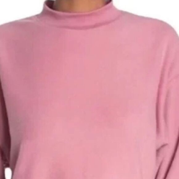 ABOUND Women's Top Sweatshirt Soft Crop Long Sleeve Medium Pink NWT - Picture 3 of 3